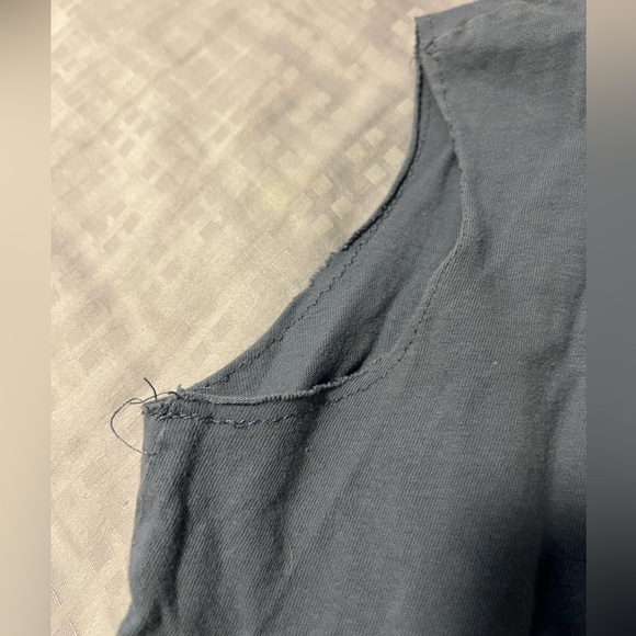 art class Girls S 6/6X Tank Top BOSTON Slate Blue Raw-Edge Cut-Off Sleeves - Picture 2 of 10